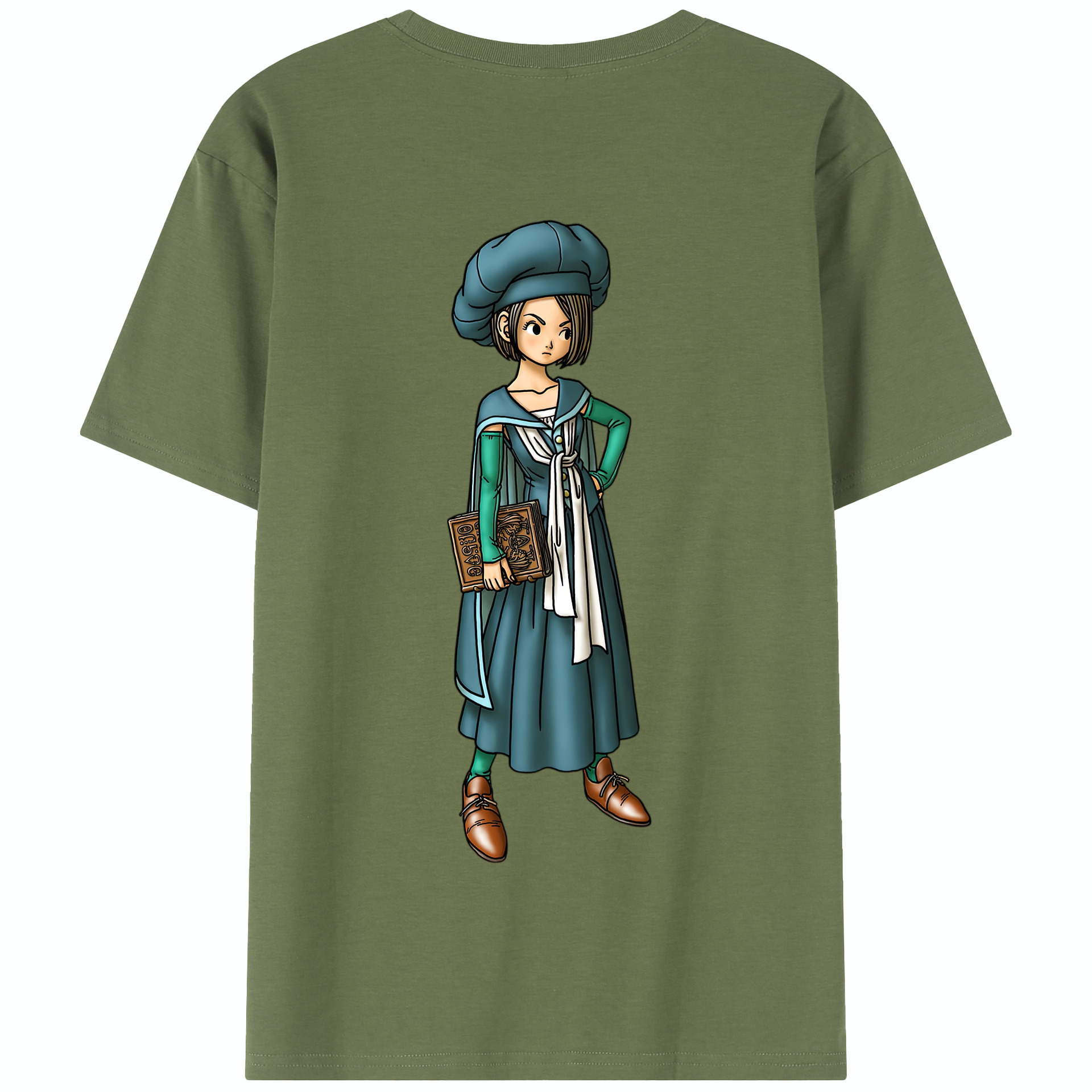 （画像用） ドラゴンクエスト Doragon Kuesuto Dragon Quest 綿100％半袖Tシャツ（背面プリント）